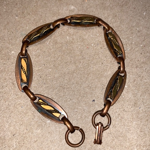 Vintage copper and brass bracelet - Picture 3 of 10